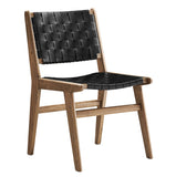 Modway Furniture Saorise Wood Dining Side Chair - Set of 2 Walnut Black 22.5 x 20 x 32.5