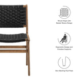 Modway Furniture Saorise Wood Dining Side Chair Walnutt Black 22.5 x 20 x 32.5