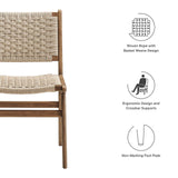 Modway Furniture Saorise Wood Dining Side Chair Walnut Natural 22.5 x 20 x 32.5