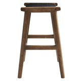 Modway Furniture Saorise Wood Counter Stool - Set of 2 Walnut Black 17 x 19.5 x 26