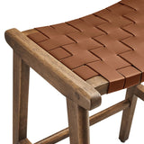 Modway Furniture Saorise Wood Counter Stool - Set of 2 Walnut Brown 17 x 19.5 x 26