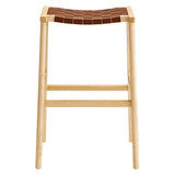 Modway Furniture Saorise Wood Bar Stool - Set of 2 Natural Brown 18 x 20 x 29.5