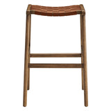 Modway Furniture Saorise Wood Bar Stool - Set of 2 Walnut Brown 18 x 20 x 29.5