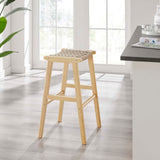 Modway Furniture Saorise Wood Bar Stool - Set of 2 Natural Natural 18 x 20 x 29.5