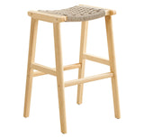 Modway Furniture Saorise Wood Bar Stool - Set of 2 Natural Natural 18 x 20 x 29.5