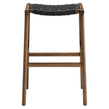 Modway Furniture Saorise Wood Bar Stool - Set of 2 Walnut Black 18 x 20 x 29.5