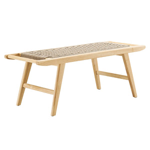 Modway Furniture Saorise 47" Wood Bench Natural Natural 19.5 x 47 x 17.5