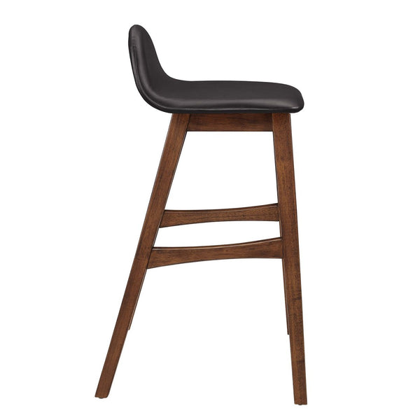 Modway Furniture Juno Bar Stool Set of 2 - Mid-Century Modern Design, Vegan Leather, Ergonomic Comfort for Home Bars EEI-6554-BRN