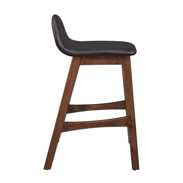 Modway Furniture Juno Counter Stool Set of 2 - Mid-Century Modern Design in Brown Vegan Leather for Comfort & Style EEI-6556-BRN