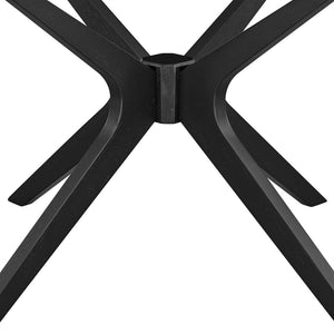 Modway Furniture Crossroads Round Wood Coffee Table – Mid-Century Modern Design for Stylish Living Room Decor Black EEI-6557-BLK