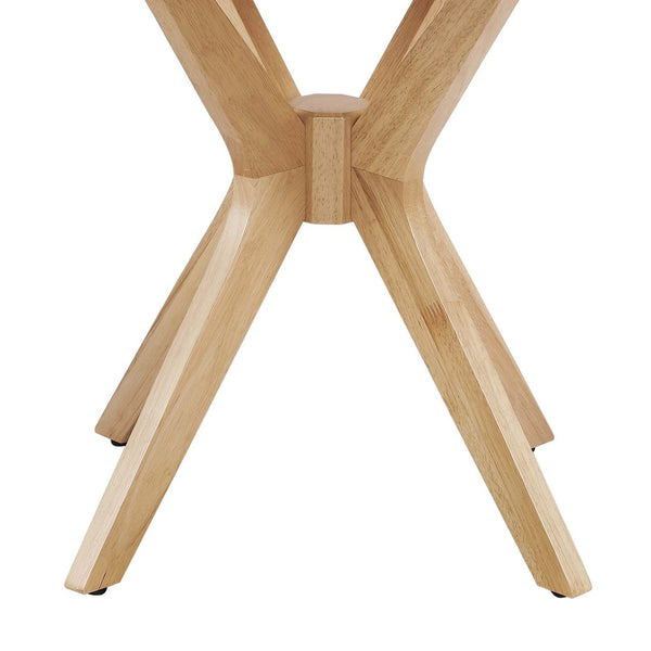 Modway Furniture Crossroads 24" Round Wood Side Table - Mid-Century Modern Design for Stylish Living Spaces Oak EEI-6558-OAK