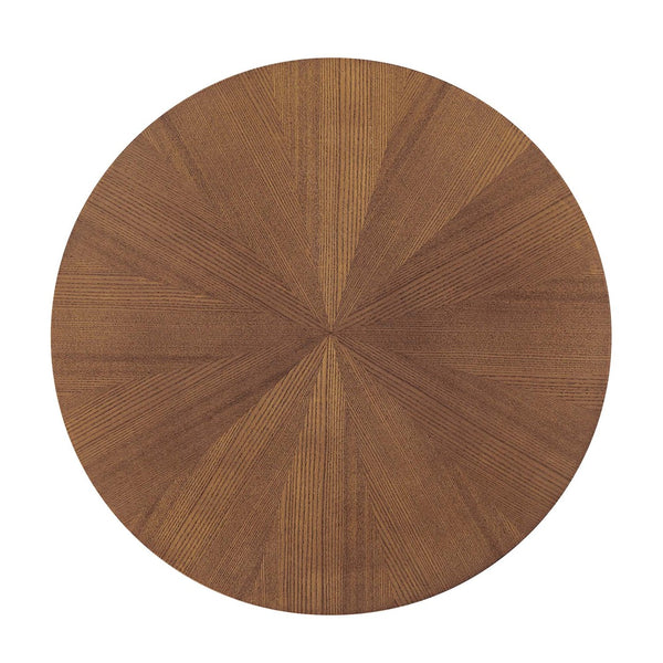 Modway Furniture Crossroads 24" Round Wood Side Table - Mid-Century Modern Design for Stylish Living Spaces Walnut EEI-6558-WAL