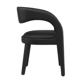 Modway Furniture Pinnacle Vegan Leather Dining Chair Set of Two Black 23 x 21.5 x 32