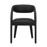 Modway Furniture Pinnacle Vegan Leather Dining Chair Set of Two Black 23 x 21.5 x 32
