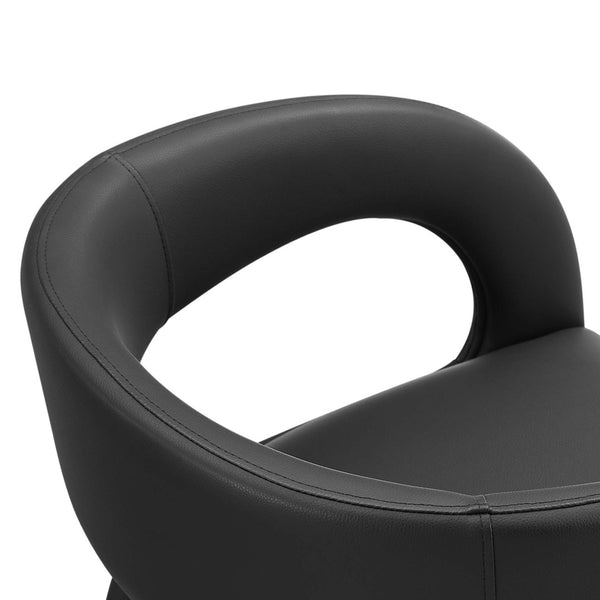 Modway Furniture Pinnacle Vegan Leather Dining Chair Set of 2 - Stylish Comfort for Modern Dining Spaces and Beyond Black Vinyl EEI-6561-BLK