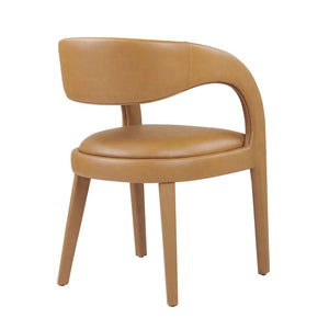 Modway Furniture Pinnacle Vegan Leather Dining Chair Set of 2 - Stylish Comfort for Modern Dining Spaces and Beyond Tan EEI-6561-TAN