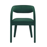 Modway Furniture Pinnacle Performance Velvet Dining Chair Set of Two Green 23 x 21.5 x 32