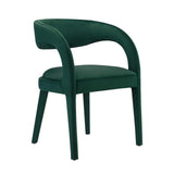 Modway Furniture Pinnacle Performance Velvet Dining Chair Set of Two Green 23 x 21.5 x 32