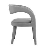 Modway Furniture Pinnacle Performance Velvet Dining Chair Set of Two Gray 23 x 21.5 x 32