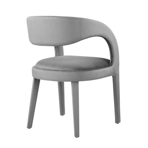 Modway Furniture Pinnacle Performance Velvet Dining Chairs Set of 2 - Elegant, Stain-Resistant Comfort for Your Space Gray EEI-6563-GRY