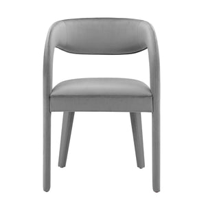 Modway Furniture Pinnacle Performance Velvet Dining Chairs Set of 2 - Elegant, Stain-Resistant Comfort for Your Space Gray EEI-6563-GRY