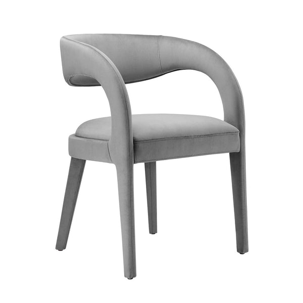 Modway Furniture Pinnacle Performance Velvet Dining Chairs Set of 2 - Elegant, Stain-Resistant Comfort for Your Space Gray EEI-6563-GRY