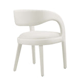 Modway Furniture Pinnacle Performance Velvet Dining Chair Set of Two Ivory 23 x 21.5 x 32