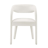 Modway Furniture Pinnacle Performance Velvet Dining Chair Set of Two Ivory 23 x 21.5 x 32