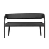 Modway Furniture Pinnacle Vegan Leather Accent Bench Black 20 x 55 x 32