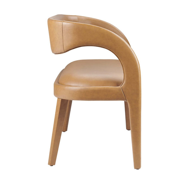 Modway Furniture Pinnacle Vegan Leather Accent Bench – Luxurious Comfort, Modern Design, Fully Assembled & Durable EEI-6570-TAN