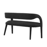 Modway Furniture Pinnacle Boucle Fabric Accent Bench Black 20 x 55 x 32