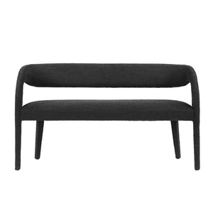 Modway Furniture Pinnacle Boucle Fabric Accent Bench – Modern Design, Plush Comfort, and No Assembly Needed Black EEI-6571-BLK