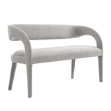 Modway Furniture Pinnacle Boucle Fabric Accent Bench Taupe 20 x 55 x 32