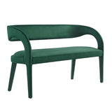 Modway Furniture Pinnacle Performance Velvet Accent Bench Green 20 x 55 x 32