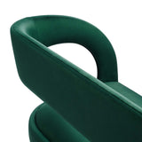 Modway Furniture Pinnacle Performance Velvet Accent Bench Green 20 x 55 x 32