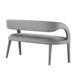 Modway Furniture Pinnacle Performance Velvet Accent Bench Gray 20 x 55 x 32