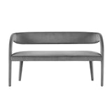 Modway Furniture Pinnacle Performance Velvet Accent Bench Gray 20 x 55 x 32