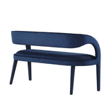 Modway Furniture Pinnacle Performance Velvet Accent Bench Midnight Blue 20 x 55 x 32