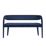 Modway Furniture Pinnacle Performance Velvet Accent Bench Midnight Blue 20 x 55 x 32