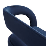 Modway Furniture Pinnacle Performance Velvet Accent Bench Midnight Blue 20 x 55 x 32