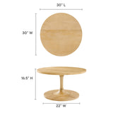 Modway Furniture Lina Round Wood Coffee Table EEI-6574-OAK