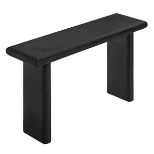 Modway Furniture Relic Concrete Textured Console Table - Industrial Chic Design for Modern Living Spaces and Offices Black EEI-6577-BLK