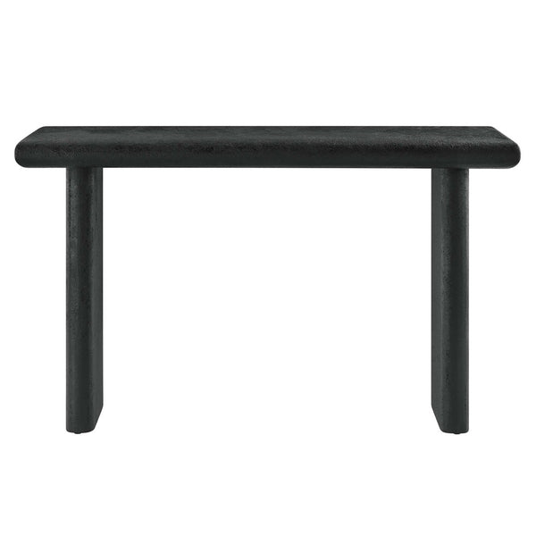 Modway Furniture Relic Concrete Textured Console Table - Industrial Chic Design for Modern Living Spaces and Offices Black EEI-6577-BLK