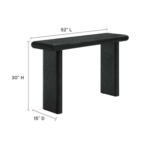Modway Furniture Relic Concrete Textured Console Table - Industrial Chic Design for Modern Living Spaces and Offices Black EEI-6577-BLK