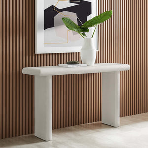 Modway Furniture Relic Concrete Textured Console Table - Industrial Chic Design for Modern Living Spaces and Offices White EEI-6577-WHI