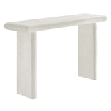 Modway Furniture Relic Concrete Textured Console Table White 15 x 52 x 30