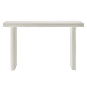 Modway Furniture Relic Concrete Textured Console Table - Industrial Chic Design for Modern Living Spaces and Offices White EEI-6577-WHI