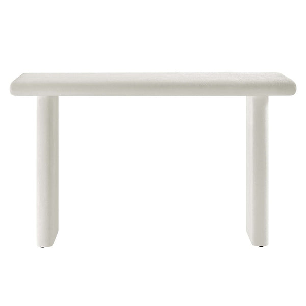 Modway Furniture Relic Concrete Textured Console Table - Industrial Chic Design for Modern Living Spaces and Offices White EEI-6577-WHI