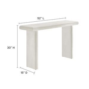 Modway Furniture Relic Concrete Textured Console Table - Industrial Chic Design for Modern Living Spaces and Offices White EEI-6577-WHI
