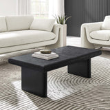 Modway Furniture Relic Concrete Textured Coffee Table Black 24 x 46 x 15